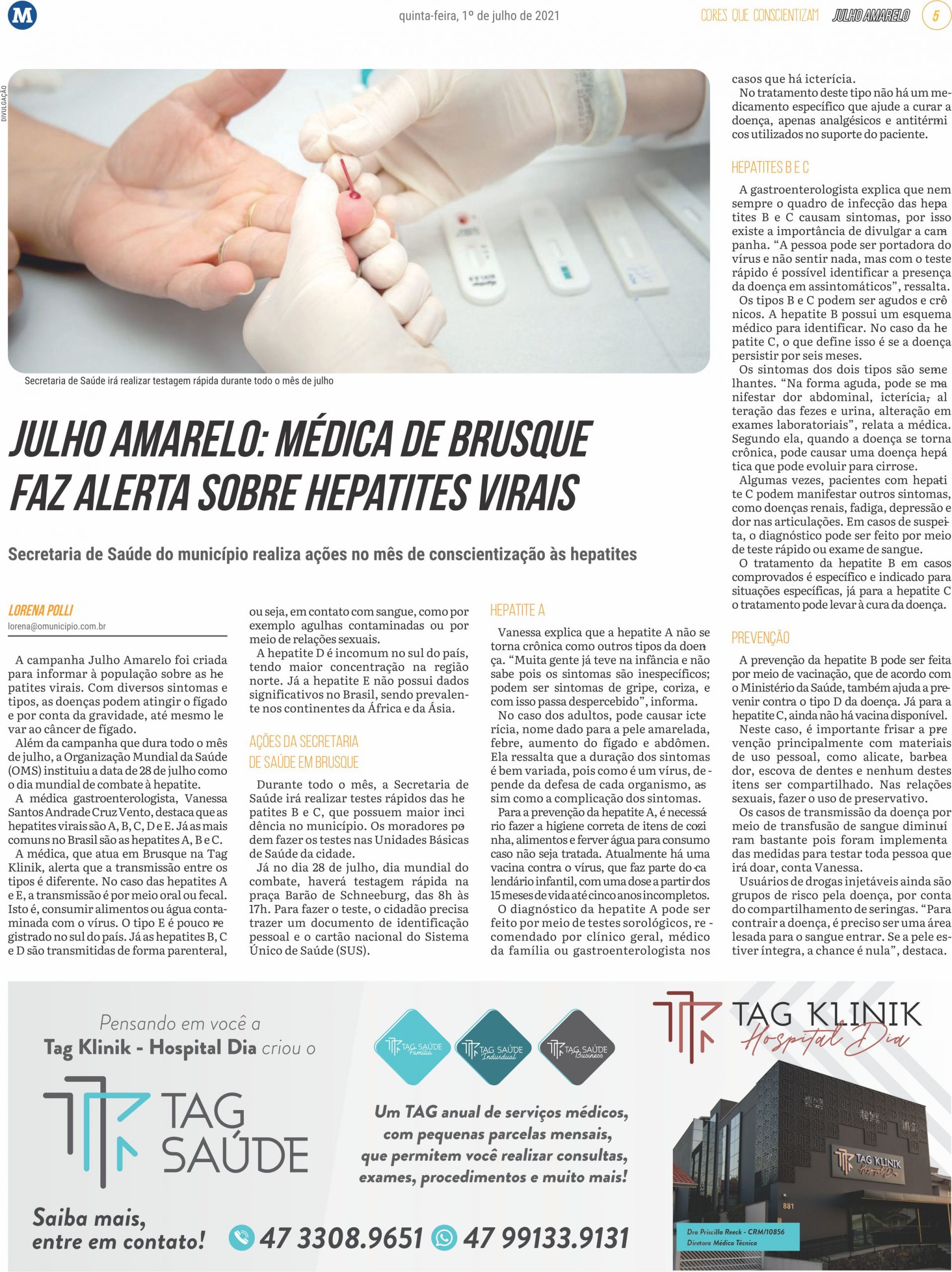 TAG NEWS: Julho Amarelo: alerta sobre hepatites virais